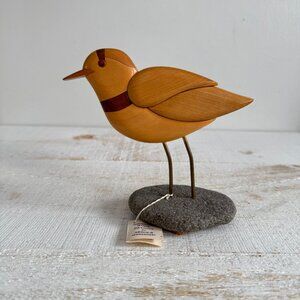 Piping Plover Wood Intarsia Artwork Wood Designs by Arbour Wood Designs